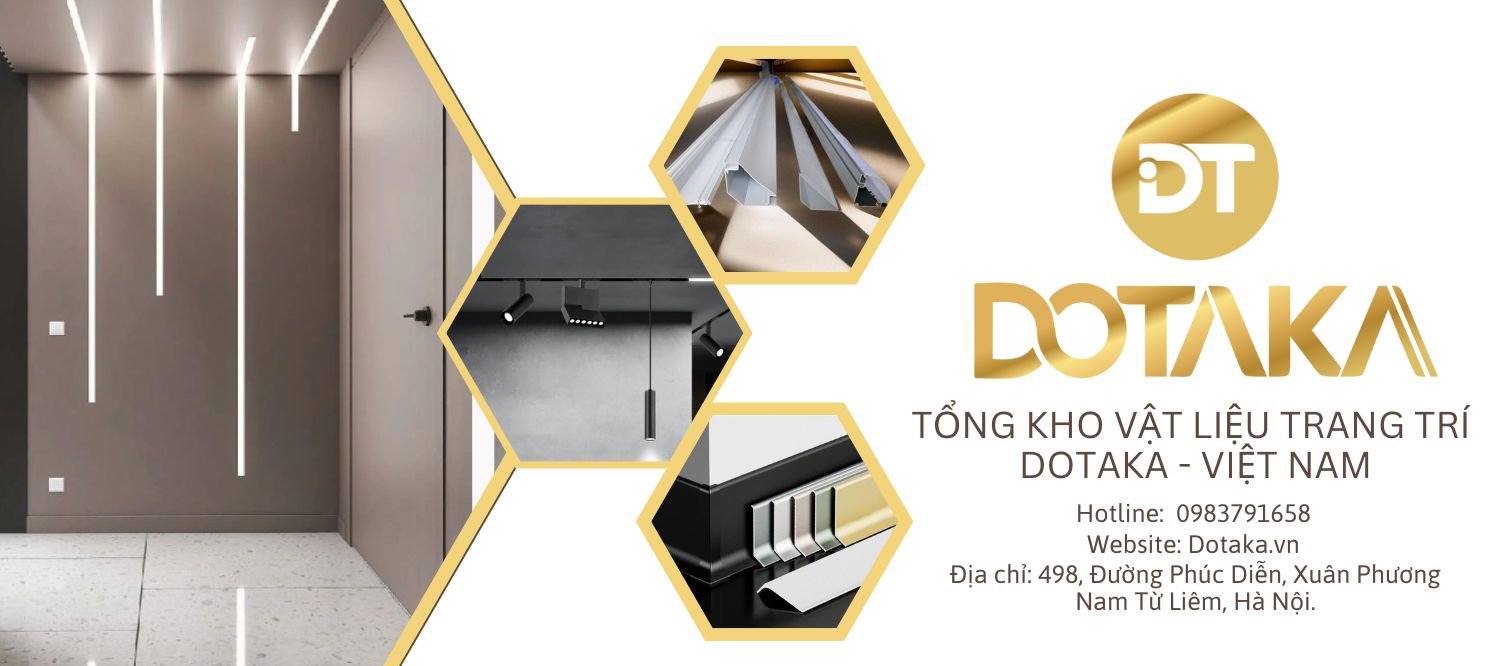 Không gian lắp đặt phào chỉ LED DOTAKA