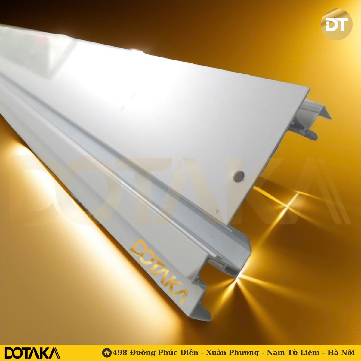 Phào cổ trần LED nhôm DOTAKA lắp đặt thực tế